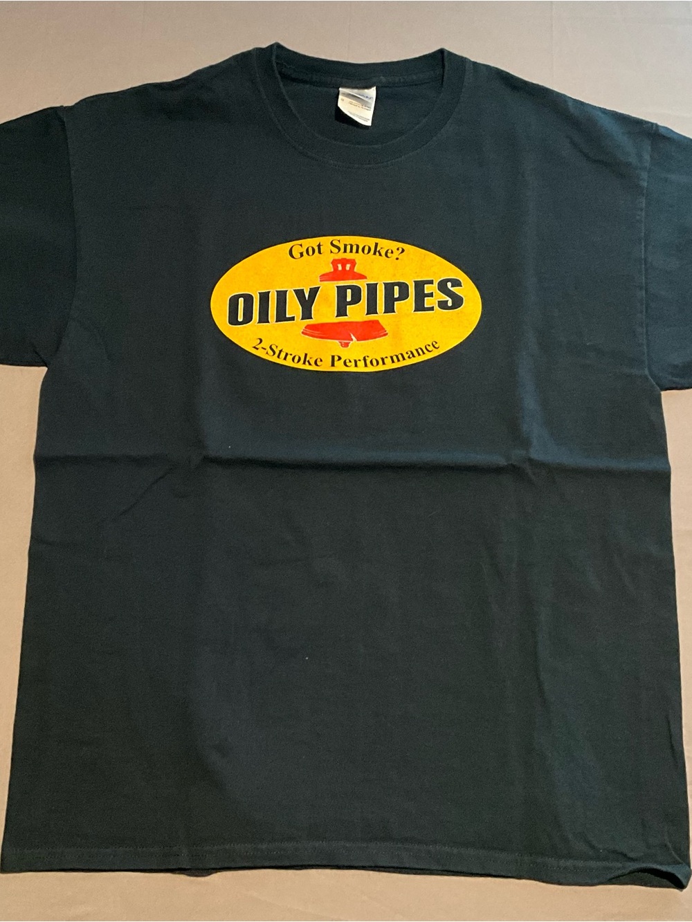 Vintage Mens “2 Stroke Engines” Motorcross Theme Graphic T-Shirt Black Sz Large
